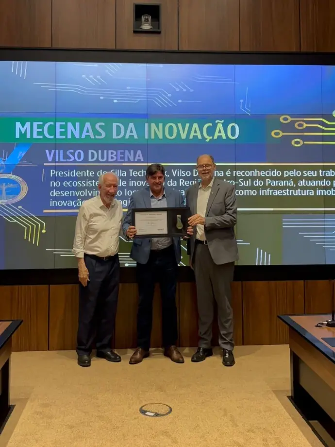 Vilso Dubena recebe prêmio mecenas da inovação